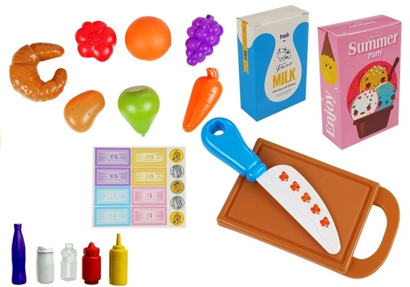 Mini Market Wózek na Zakupy + Kasa Fiskalna 40 PCS Mini Market Wózek na Zakupy + Kasa Fiskalna 40 PCS