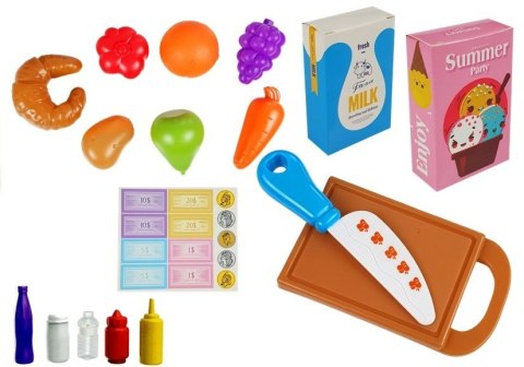 Mini Market Wózek na Zakupy + Kasa Fiskalna 40 PCS Mini Market Wózek na Zakupy + Kasa Fiskalna 40 PCS