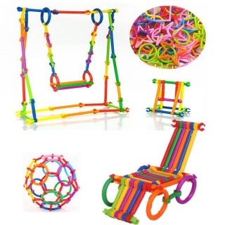 Klocki Przestrzenne SMART STICK patyczki 372el