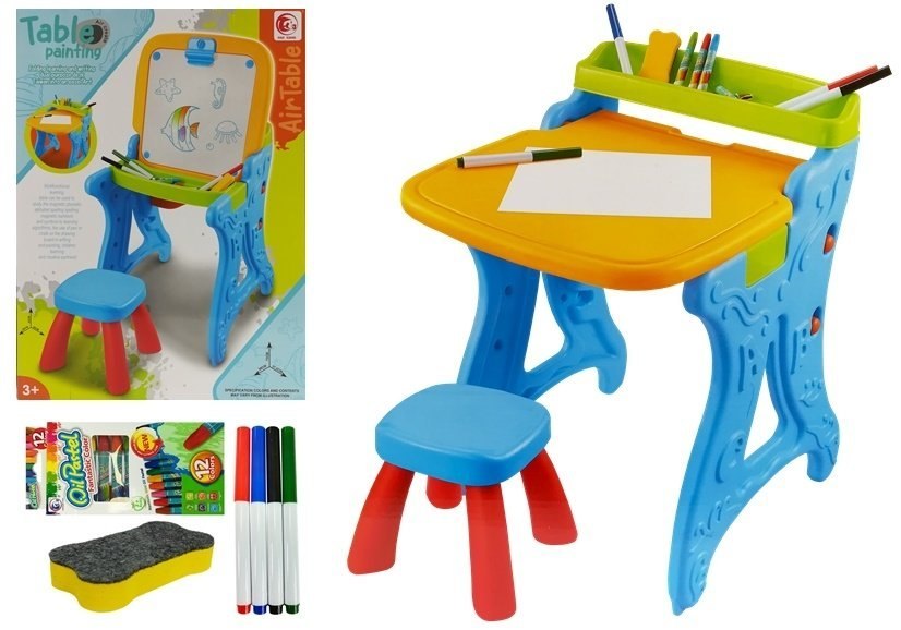 Kolorowa Tablica - Stolik do rysowania z pastelami Kolorowa Tablica - Stolik do rysowania z pastelami