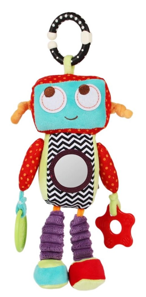 Zawieszka gryzak do wózka robot z lusterkiem Zawieszka gryzak do wózka robot z lusterkiem