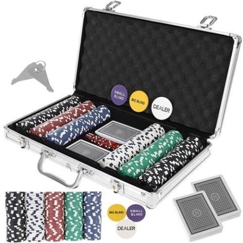 Poker - zestaw 300 żetonów w walizce HQ Poker - zestaw 300 żetonów w walizce HQ