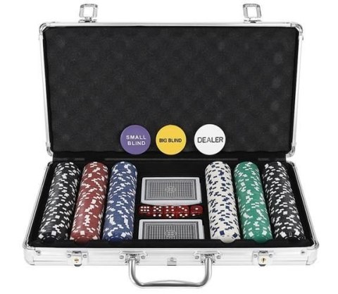 Poker - zestaw 300 żetonów w walizce HQ Poker - zestaw 300 żetonów w walizce HQ