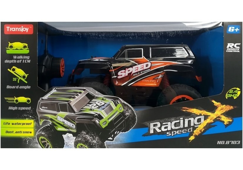 Terenowy Jeep Auto 1:18 R/C Pomarańczowe Terenowy Jeep Auto 1:18 R/C Pomarańczowe