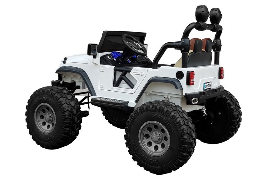 Auto na Akumulator Jeep SX1719 Biały 4x4 Auto na Akumulator Jeep SX1719 Biały 4x4