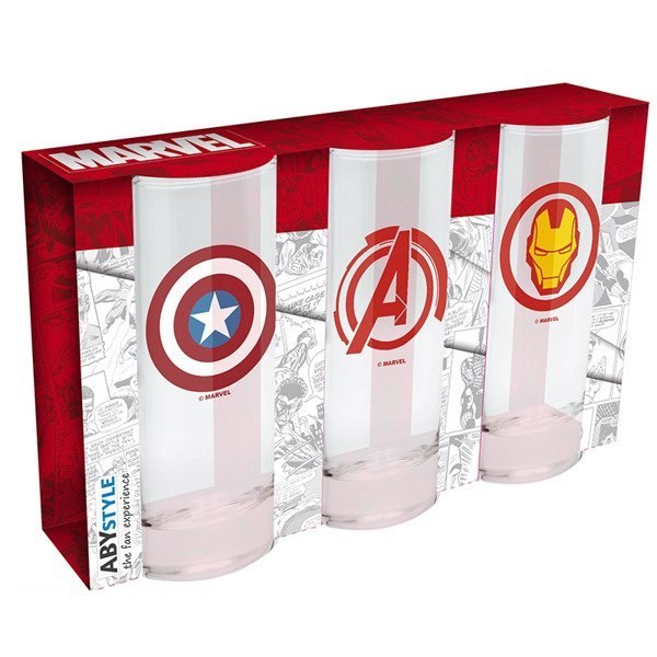 MARVEL - Zestaw Szklanek "Avengers Captain America & Iron Man" MARVEL - Zestaw Szklanek "Avengers Captain America & Iron Man"