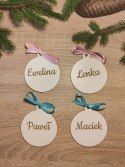 Personalizowane bombki 6 szt. zawieszki na choinkę Personalizowane bombki 6 szt. zawieszki na choinkę