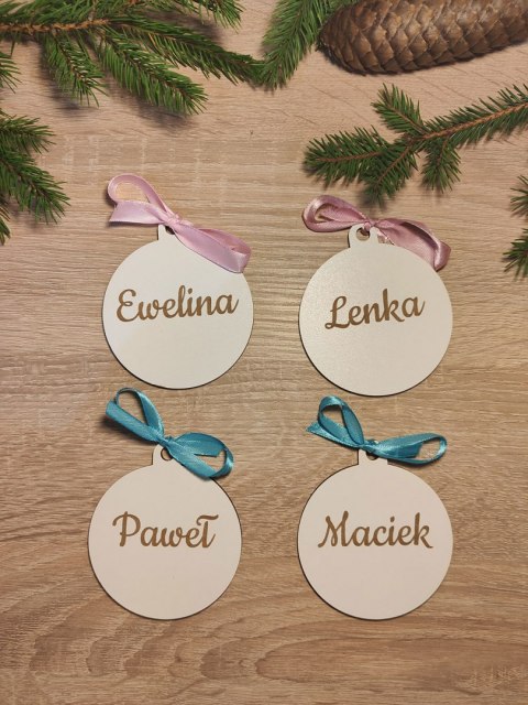 Personalizowane bombki 6 szt. zawieszki na choinkę Personalizowane bombki 6 szt. zawieszki na choinkę