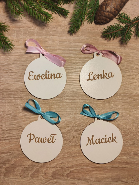 Personalizowane bombki 8 szt. zawieszki na choinkę Personalizowane bombki 8 szt. zawieszki na choinkę