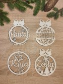 Personalizowane zawieszki 6 szt. bombki na choinkę Personalizowane zawieszki 6 szt. bombki na choinkę