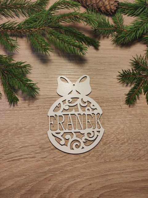 Personalizowane zawieszki 6 szt. bombki na choinkę Personalizowane zawieszki 6 szt. bombki na choinkę