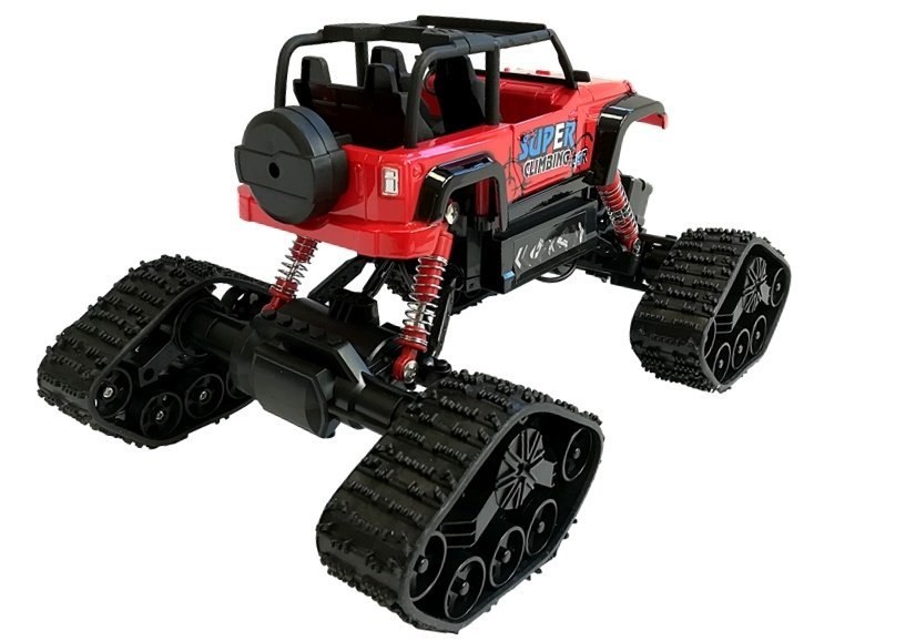 Jeep Zdalnie Sterowane Terenowe R/C Czerwony 4x4 Jeep Zdalnie Sterowane Terenowe R/C Czerwony 4x4