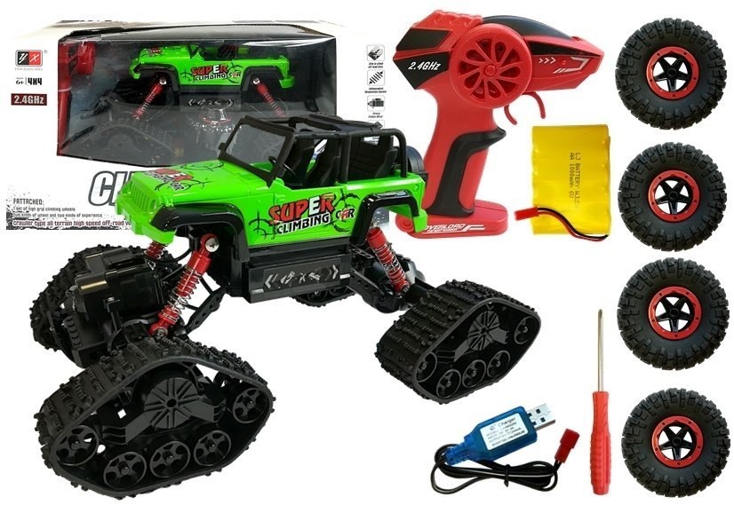 Jeep Zdalnie Sterowane Terenowe R/C Zielony 4x4 Jeep Zdalnie Sterowane Terenowe R/C Zielony 4x4