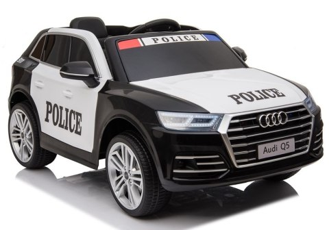 Pojazd na Akumulator Audi Q5 Policja Czarny Pojazd na Akumulator Audi Q5 Policja Czarny