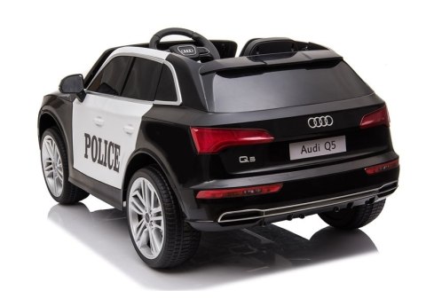 Pojazd na Akumulator Audi Q5 Policja Czarny Pojazd na Akumulator Audi Q5 Policja Czarny