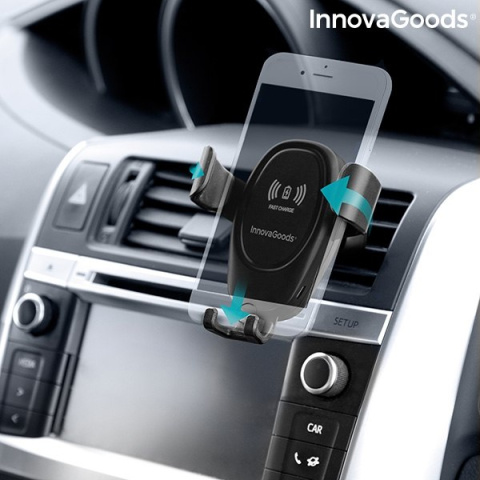 Uchwyt na Telefon do Samochodu z Ładowarką Indukcyjną Grawitacyjny InnovaGoods Uchwyt na Telefon do Samochodu z Ładowarką Indukcyjną Grawitacyjny InnovaGoods