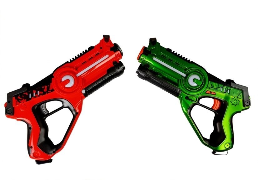 Pistolet Laserowy z maską na Baterie 2 szt Pistolet Laserowy z maską na Baterie 2 szt