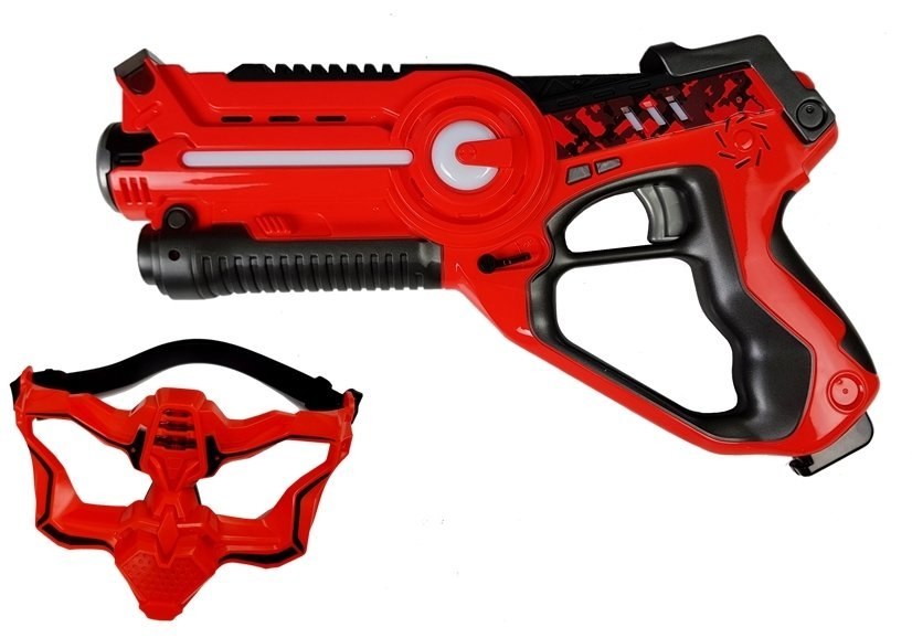 Pistolet Laserowy z maską na Baterie 2 szt Pistolet Laserowy z maską na Baterie 2 szt