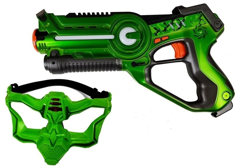 Pistolet Laserowy z maską na Baterie 2 szt Pistolet Laserowy z maską na Baterie 2 szt