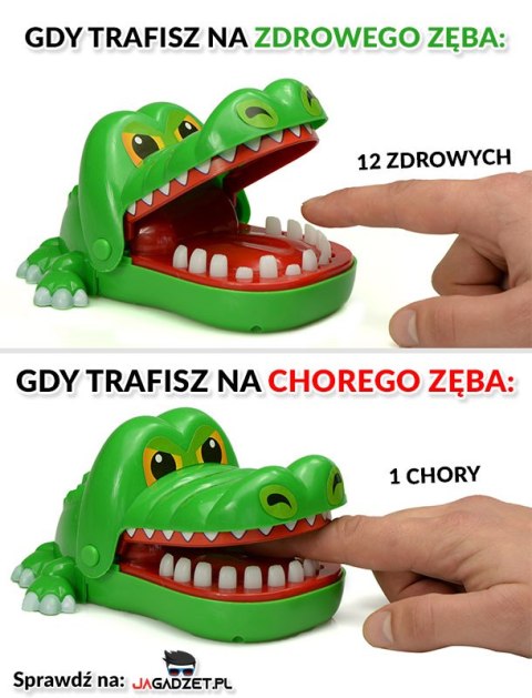 Krokodyl u dentysty - gra zręcznościowa Krokodyl u dentysty - gra zręcznościowa