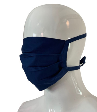 Bawełniana maseczka wielorazowa - granatowa