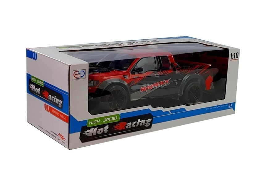 Auto Zdalnie Sterowane Pick Up 1:10 Czerwone R/C Auto Zdalnie Sterowane Pick Up 1:10 Czerwone R/C