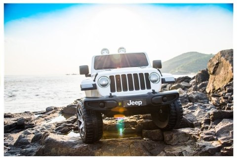 Auto na Akumulator Jeep Wrangler Rubicon Biały Auto na Akumulator Jeep Wrangler Rubicon Biały