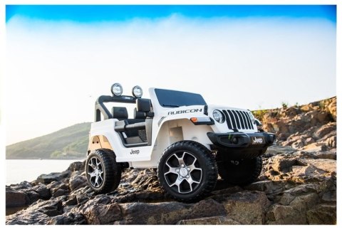 Auto na Akumulator Jeep Wrangler Rubicon Biały Auto na Akumulator Jeep Wrangler Rubicon Biały