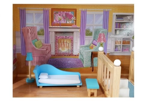 Duży Domek dla lalek Drewniany Villa Daria 123 cm Duży Domek dla lalek Drewniany Villa Daria 123 cm
