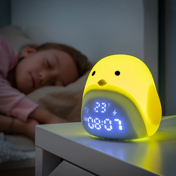 Lampka Nocna LED z Budzikiem Kurczak Lampka Nocna LED z Budzikiem Kurczak