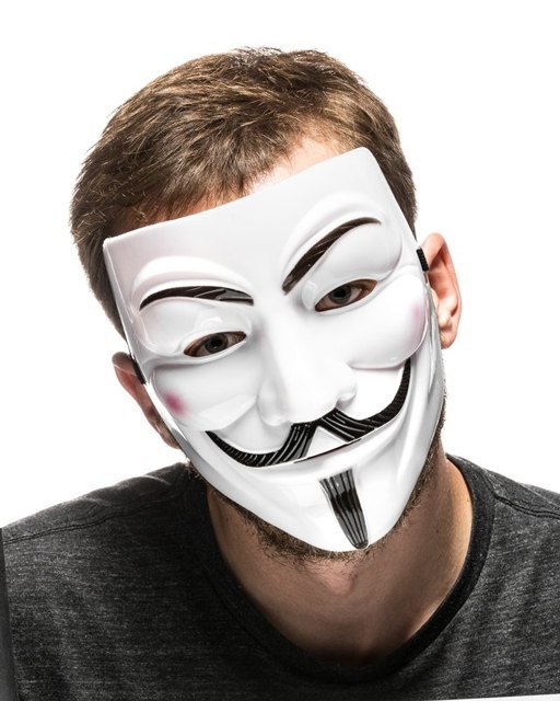 Maska V jak Vendetta - Anonymous, Guy Fawkes - BIAŁA Maska V jak Vendetta - Anonymous, Guy Fawkes - BIAŁA