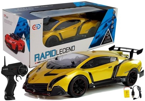 Zdalnie sterowane Sportowe Autko 1:10 Złote R/C Zdalnie sterowane Sportowe Autko 1:10 Złote R/C
