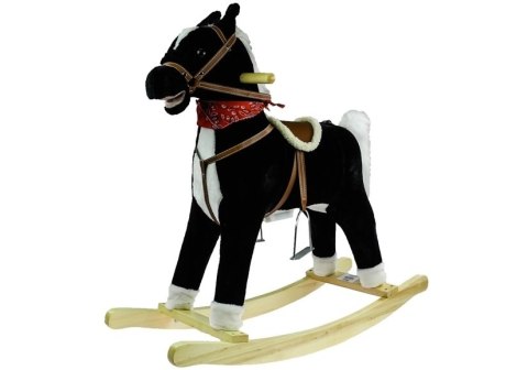 Koń Na Biegunach 74cm Czarno-biały Koń Na Biegunach 74cm Czarno-biały