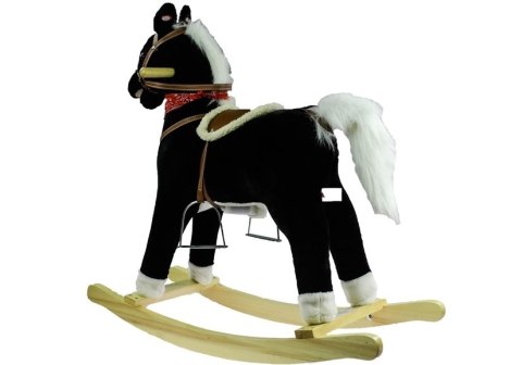 Koń Na Biegunach 74cm Czarno-biały Koń Na Biegunach 74cm Czarno-biały