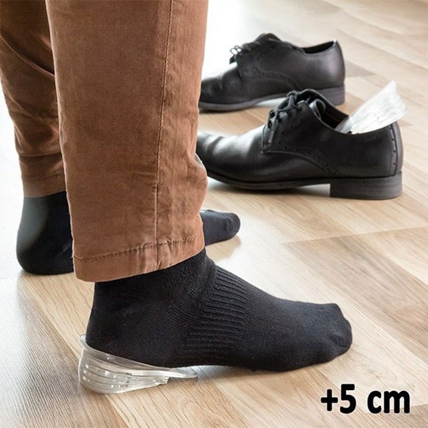 Silikonowe podwyższające wkładki do butów +5cm
