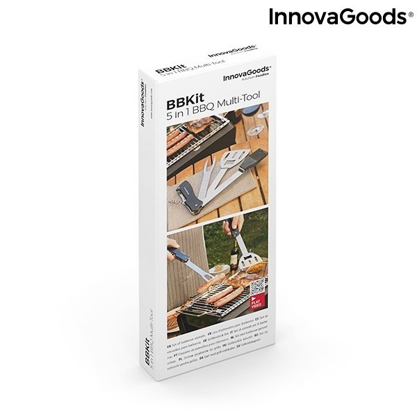 Zestaw Narzędzi do Grilla Składany 5w1 Scyzoryk InnovaGoods Zestaw Narzędzi do Grilla Składany 5w1 Scyzoryk InnovaGoods