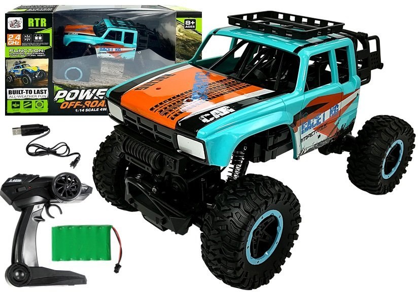 Zdalnie sterowane auto Offroad R/C 1:14 Niebieski Zdalnie sterowane auto Offroad R/C 1:14 Niebieski