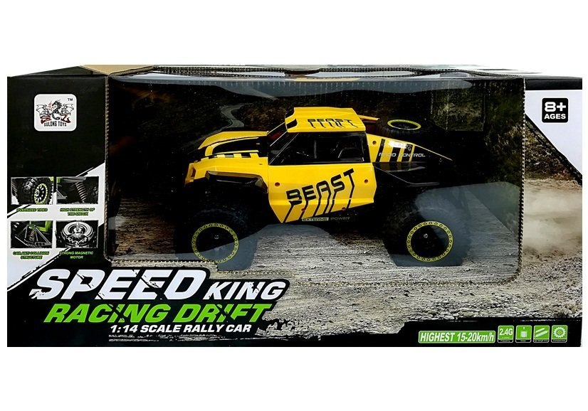 Zdalnie sterowane auto Terenowe R/C 1:14 Żółty Zdalnie sterowane auto Terenowe R/C 1:14 Żółty