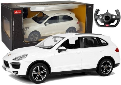 Auto R/C Porsche Cayenne Rastar 1:14 Białe na pilota Auto R/C Porsche Cayenne Rastar 1:14 Białe na pilota