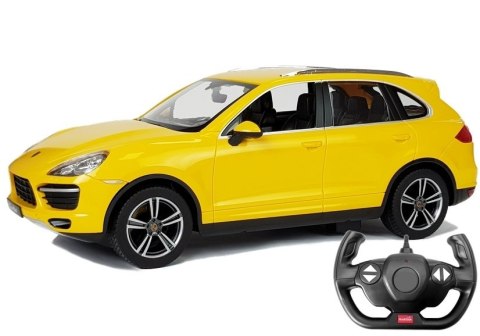 Auto R/C Porsche Cayenne Rastar 1:14 Żółte na pilota Auto R/C Porsche Cayenne Rastar 1:14 Żółte na pilota