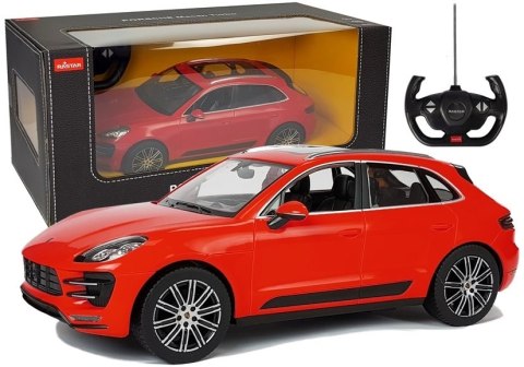 Auto R/C Porsche Macan Turbo Rastar 1:14 Czerwone na pilota Auto R/C Porsche Macan Turbo Rastar 1:14 Czerwone na pilota