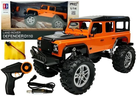 Auto Zdalnie Sterowane Land Rover Defender R/C Pomarańczowe 1:14 Auto Zdalnie Sterowane Land Rover Defender R/C Pomarańczowe 1:14