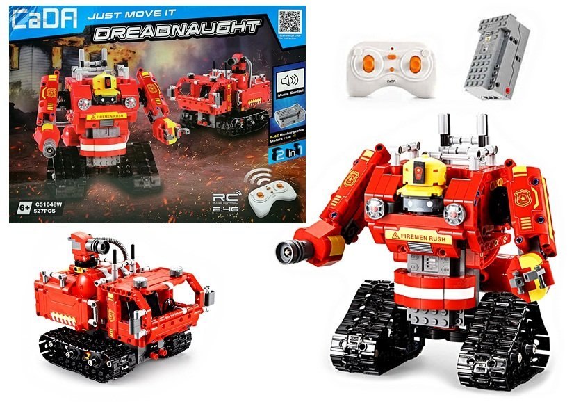 Robot z Klocków R/C 2.4G 527 elementów Czerwony Robot z Klocków R/C 2.4G 527 elementów Czerwony