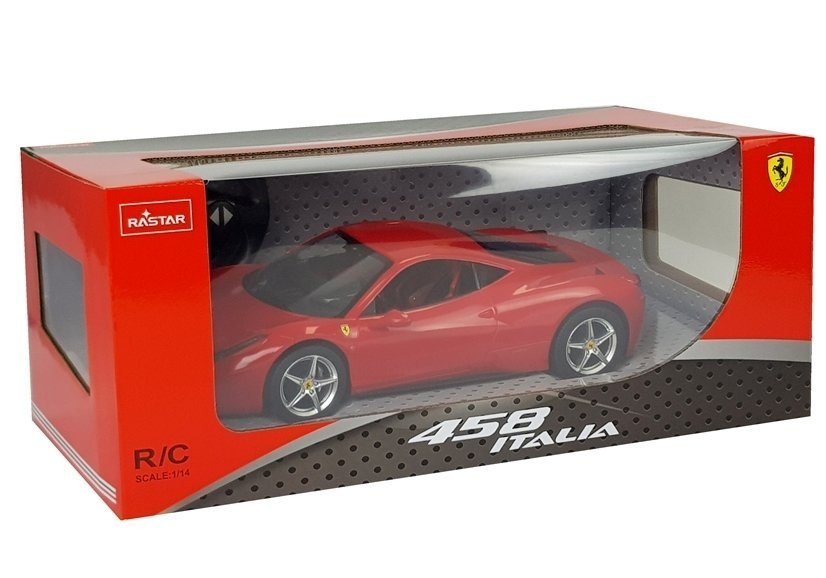Auto R/C Ferrari Italia Rastar 1:14 Czerwone na Pilota Auto R/C Ferrari Italia Rastar 1:14 Czerwone na Pilota