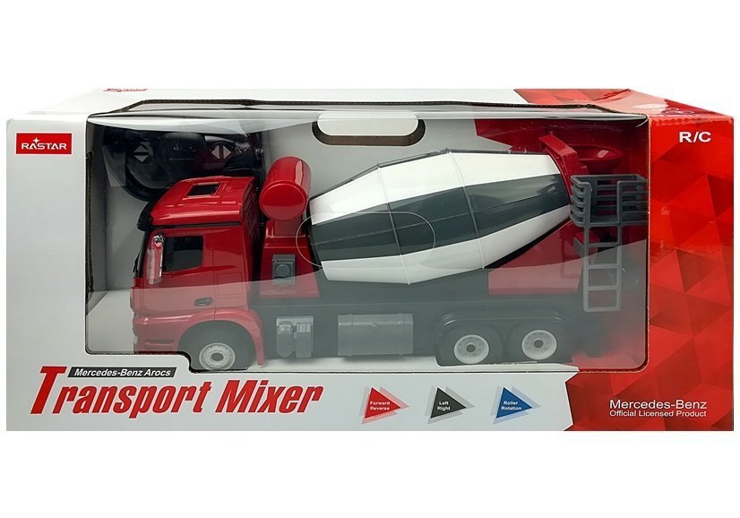 Auto R/C Mercedes-Benz Arocs Rastar 1:14 Czerwone na Pilota Auto R/C Mercedes-Benz Arocs Rastar 1:14 Czerwone na Pilota