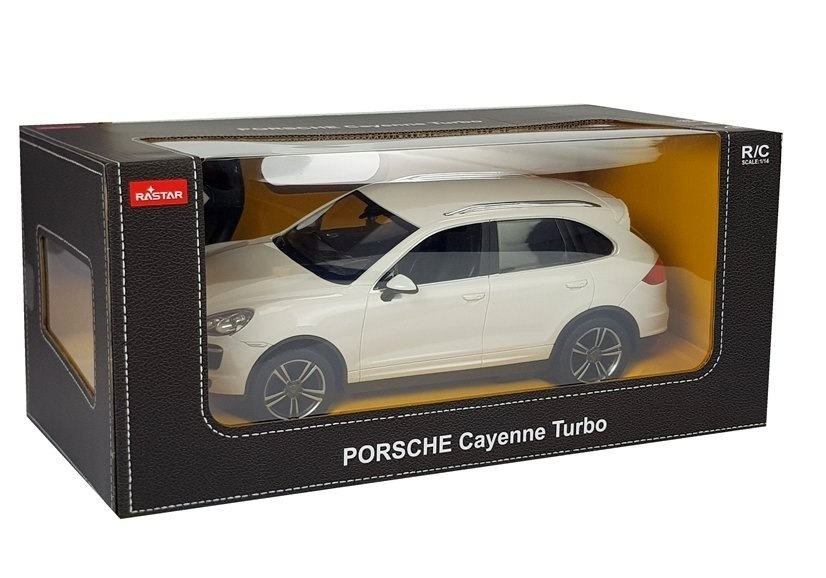 Auto R/C Porsche Cayenne Rastar 1:14 Białe na pilota Auto R/C Porsche Cayenne Rastar 1:14 Białe na pilota