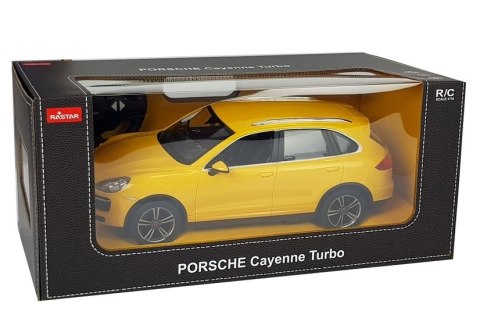 Auto R/C Porsche Cayenne Rastar 1:14 Żółte na pilota Auto R/C Porsche Cayenne Rastar 1:14 Żółte na pilota