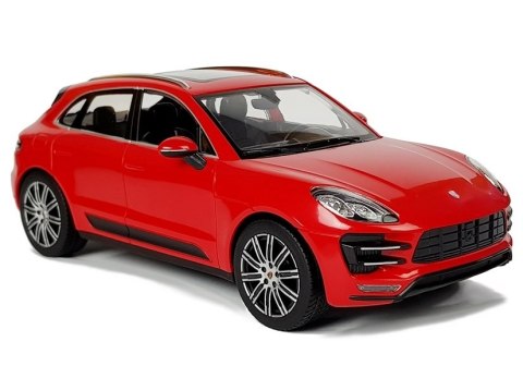 Auto R/C Porsche Macan Turbo Rastar 1:14 Czerwone na pilota Auto R/C Porsche Macan Turbo Rastar 1:14 Czerwone na pilota