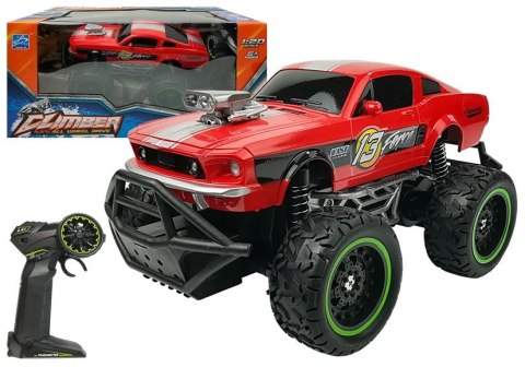 Auto Zdalnie Sterowane R/C Wysokie Koła Czerwone Auto Zdalnie Sterowane R/C Wysokie Koła Czerwone