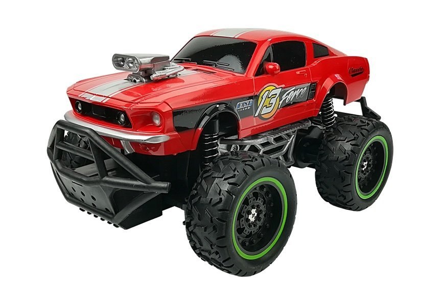 Auto Zdalnie Sterowane R/C Wysokie Koła Czerwone Auto Zdalnie Sterowane R/C Wysokie Koła Czerwone